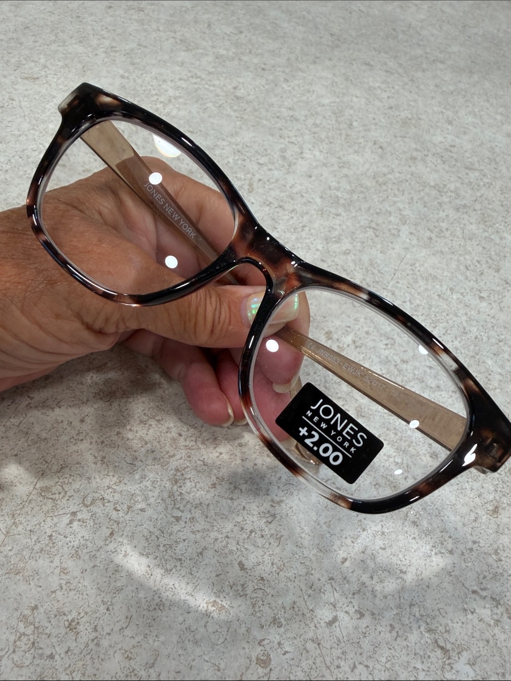 BNWT JONES NEW YORK BROWN TORTOISE SHELL FRAME READERS STRENGTH 2.00+